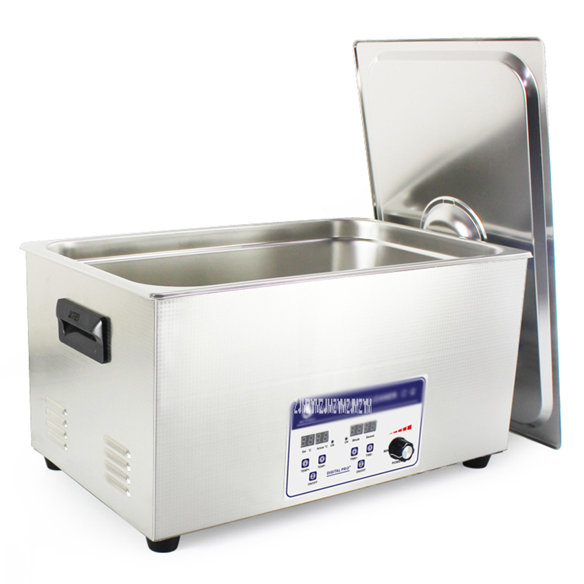 22L Stainless Steel Digital Ultrasonic Cleaner Medical PCB Parts Industry Ultrasonic Cleaner Bath JP-080ST 480W English version