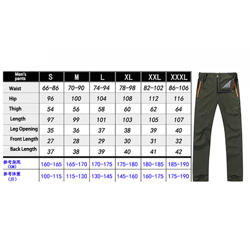 Men Hiking Pants Quick Dry Trousers Mens Mountain Climbing Outdoor Pants Male Travel/Fishing/Trekking Pants Stretch Hiking Pants