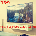 Foldable 16:9 Projector 60 72 84 100 120 150 inch White Projection Screen edging projector screen TV home audio-visual screen