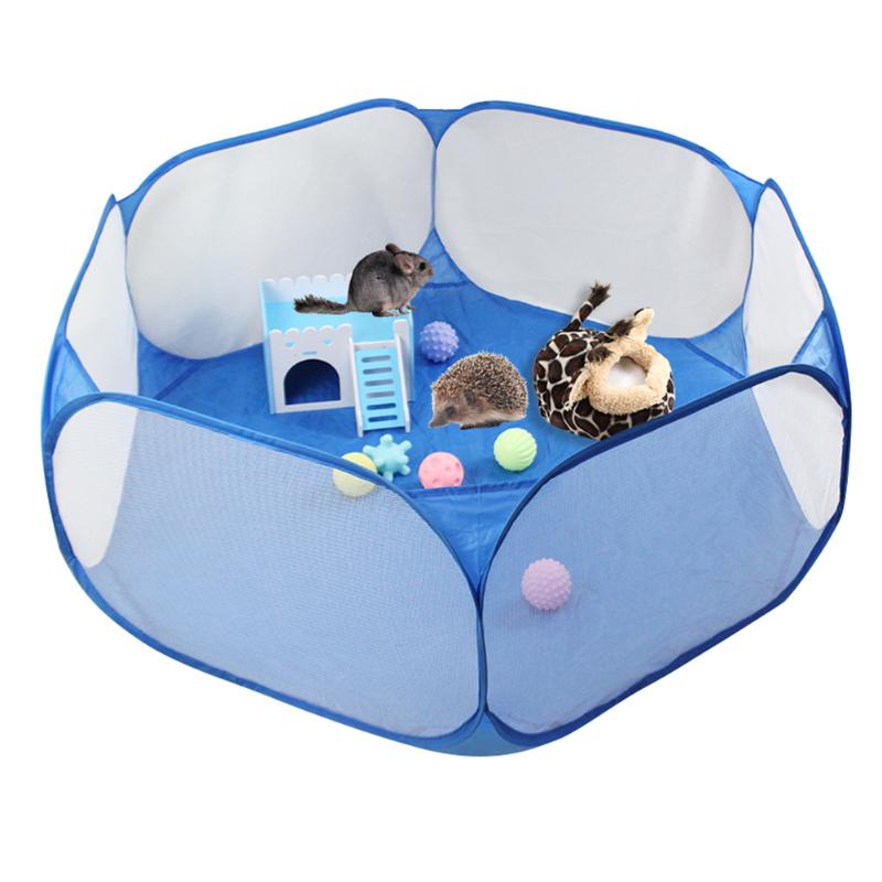 Pet Playpen Pop Open Indoor Outdoor Small Animal Cage Game Playground Fence for Hamster Or Children Play Tent Pool Game House