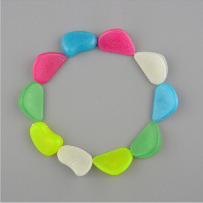 1/10Pcs Nice Glow in the Dark Pebbles Artificial Luminous Stone Walkway Aquarium Accessories Fish Tank Decor