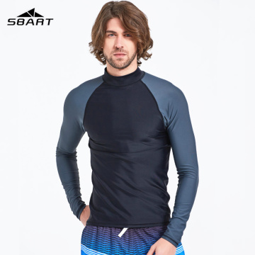 SBART Men Long Sleeve Rashguards surfing suit Lycra Snorkeling Windsurf Anti-UV Wetsuit Shirt Diving T-Shirts for Surfing