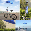 Umbrella Connector WheelchairStroller Stainless Steel Umbrella Stands Any Angle Swivel Bicycle Umbrella Holder Rain Gear Toolcl