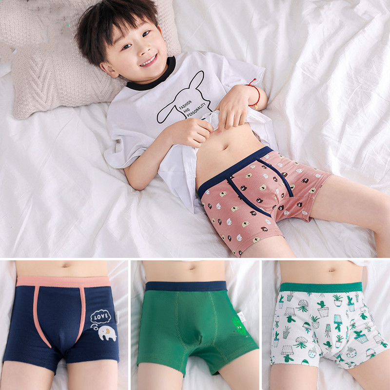 2Pcs Lot 2 To 14 Years Boys Underwear Boxer Elephant Dinosaur Design Kids Cotton Briefs Children's Panties Soft Shorts ZL89