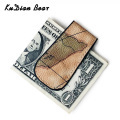 KUDIAN BEAR Magnetic Money Clip Wallet Men Designer Money Holder PU Leather Mini Money Clamps Map Pattern Carteira BIH130 PM49