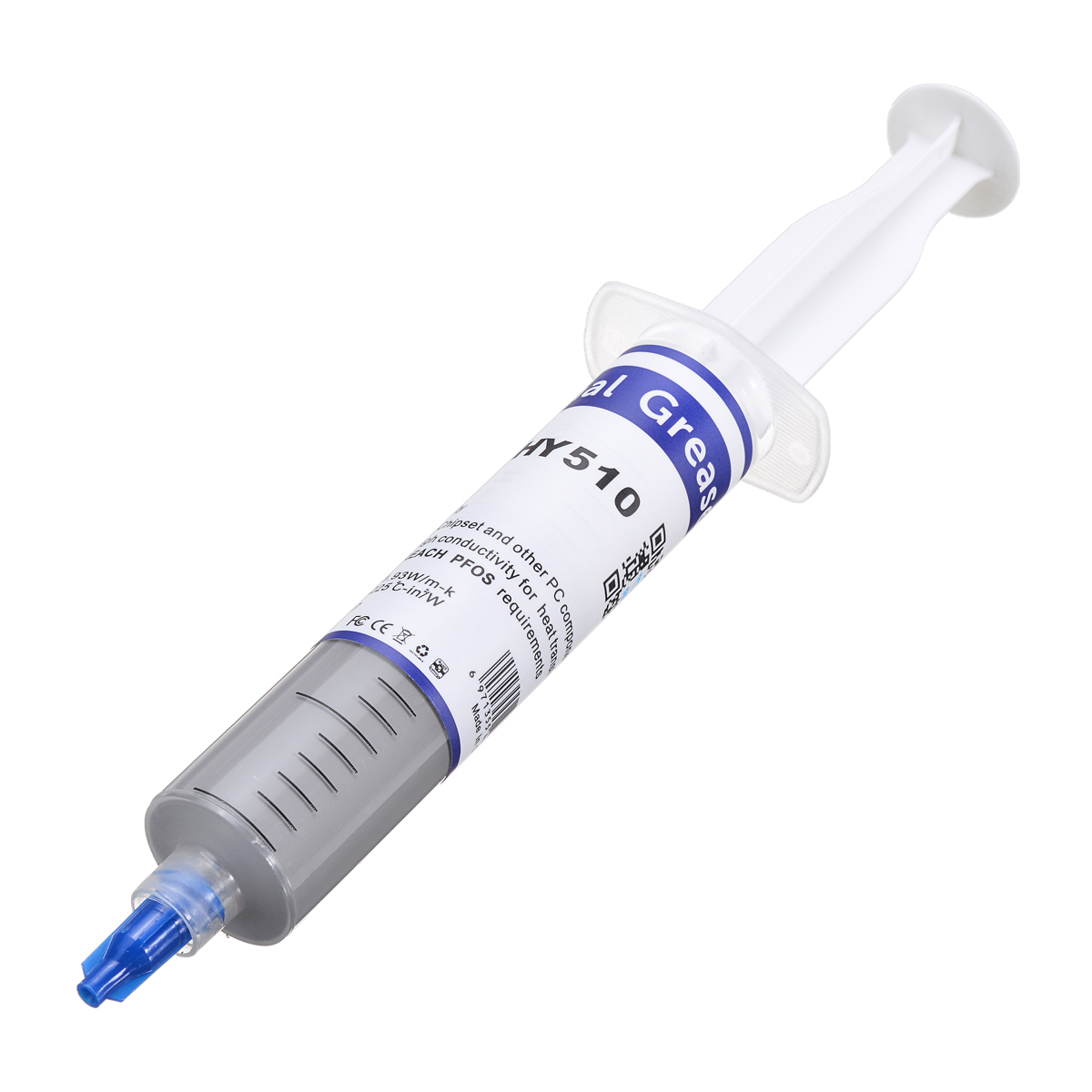 30g HY-510 Grey Thermal Silicone Grease Syringe Paste For LED CPU GPU Household Appliances Electronic Components Cooling