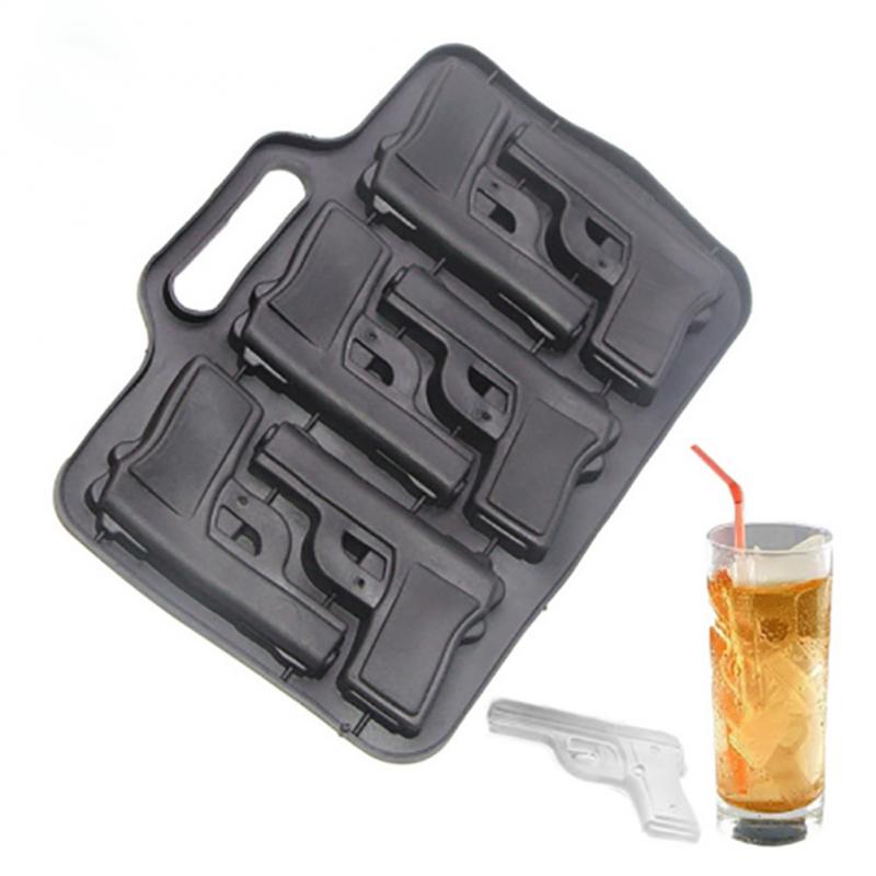 Kitchen Gadgets Ice Mould Fruit Ice Cream Maker Mold Chocolate Mold Ice Cream Tools Gun Shaped Silicone Ice Tray Ice Mold Maker