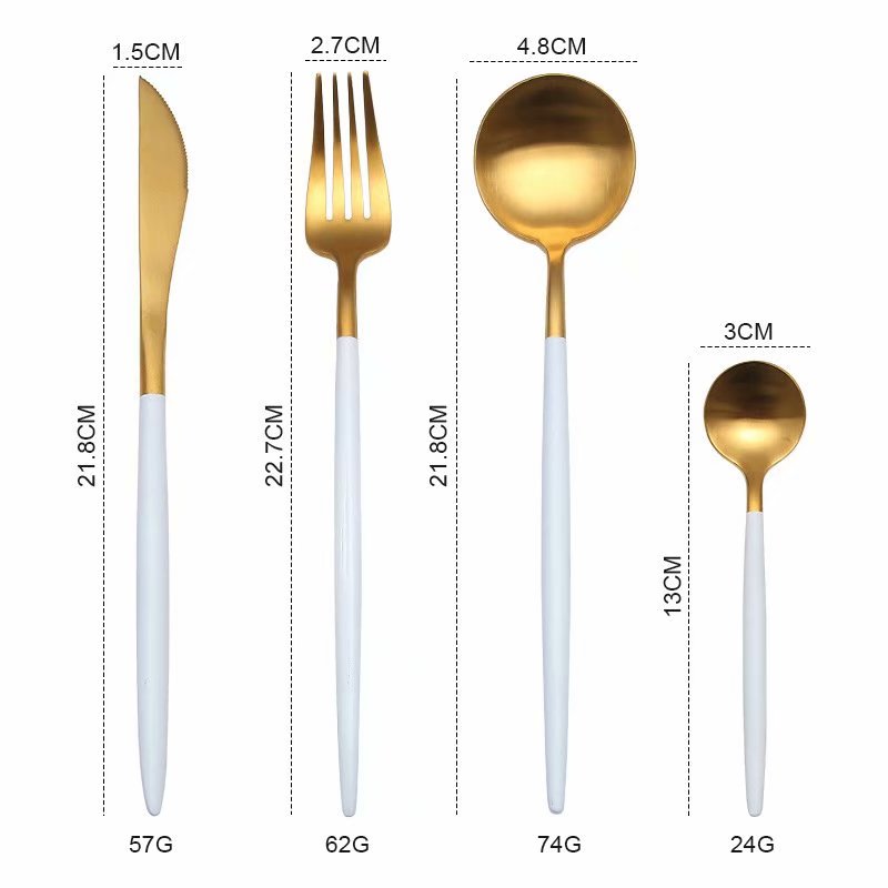 Spklifey Dinnerware Chopsticks Set Gold Dinnerware Set 304 Kitchen Forks Knives Spoons Stainless Steel Dinnerware Set Chopsticks