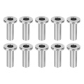 40 Pack T316 Stainless Steel Protector Sleeves For 1/8 inch Wire Rope Cable Railing DIY Balustrade with 1Pc Drill Bit