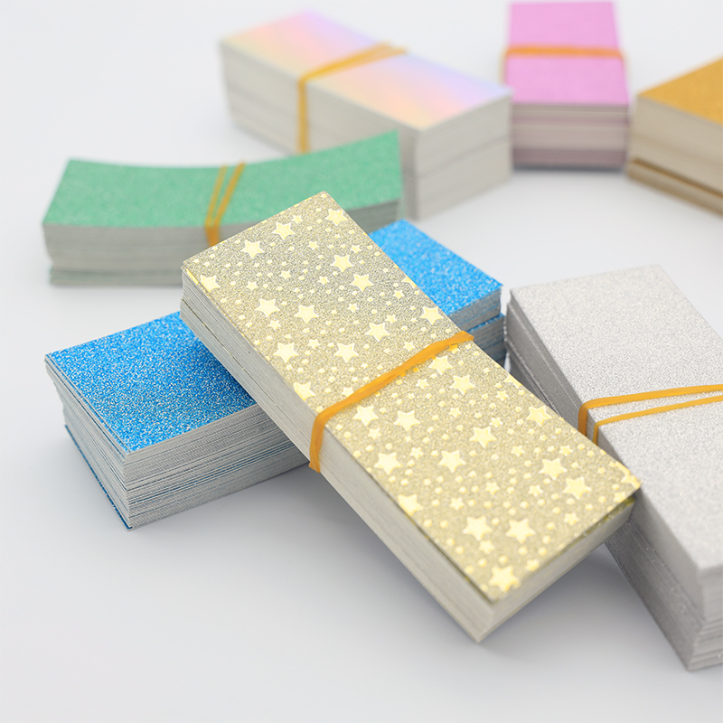 100/200pcs Glitter Background Paper for Sliding Case Packaging Accessories for Eyelash Case Glitter Paper for Lash Packaging Box
