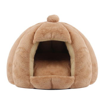 Winter Warm Pet dog Bed Kennel Cat House Sleeping Bag Pumpkin Puppy Cushion Mat Cat Accessories House For Cats Cama Gato