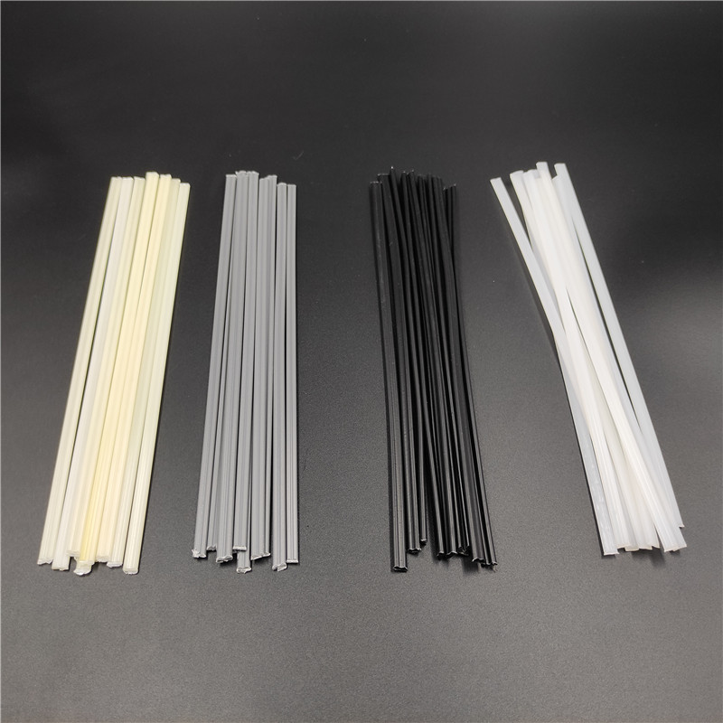 50pcs Plastic Welding Rods Bumper Repair ABS/PP/PVC/PE Sticks Soldering Supplies Grey White Black Beige Color