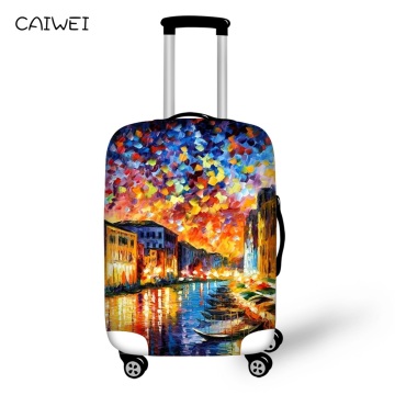 Accessories Travel On Road Luggage Cover 3D Oil Painting Eiffel Tower Suitcase Protective Cover 30 inch Trunk Case Covers