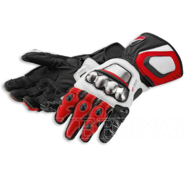 High Quality!Locomotive Motorcycle MTB Bike MX Off-road Scooter Leather Gloves White Red