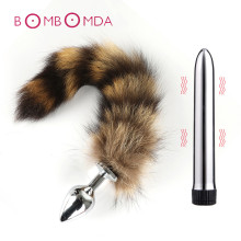 Metal Butt Plug Fox Tail Anus Plug Dildo Vibrator Sex Toys For Women Clitoris Stimulation Masturbator Adult Games Sex Products
