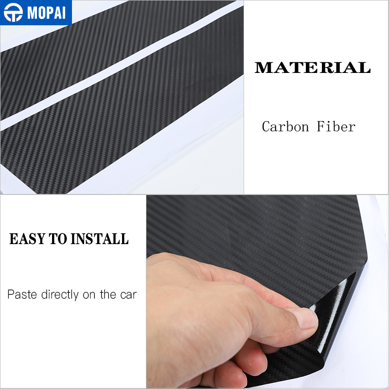 MOPAI Carbon Fiber Styling Car Window Pillar Post Protector Stickers for Jeep Grand Cherokee 2011-2018 Accessories