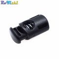 10pcs/pack Plastic Barrel Spring Cord Locks Stoppers Toggles Black 27mm*14mm*10mm