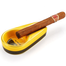 Galiner Cigar Accessories Gadgets Ceramic Cigar Ashtray Single Cigar Holder Outdoor Car Cigarette Ashtrays Pocket Tobacco Tray