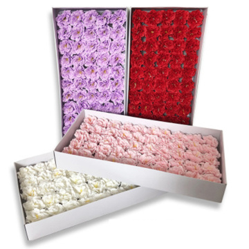 50PCS Peony Flower Head Soap Flower Artificial Flower Creative Bouquet Gift Box Making Fake Flowers Festival Gift Decoration