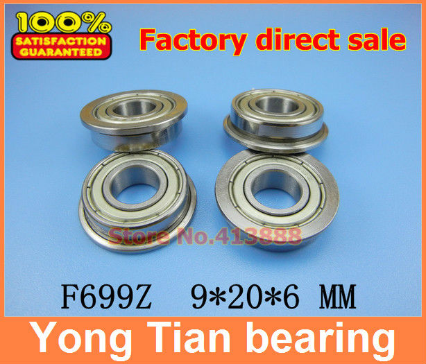 F699ZZ ABEC-5 (10PCS) 9x20x6mm Flanged Ball Bearings F619/9ZZ 9*20*23*6*1.5 mm