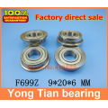 F699ZZ ABEC-5 (10PCS) 9x20x6mm Flanged Ball Bearings F619/9ZZ 9*20*23*6*1.5 mm