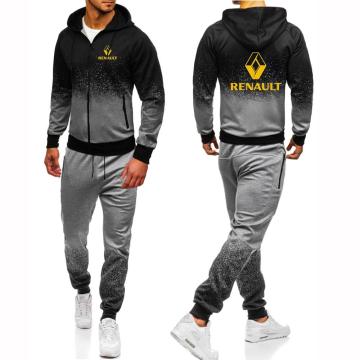 2020 RENAULT Men's Brand Comfortable Print Set Harajuku Jacket Sport Suits High Street Hip Hop Male Gradient