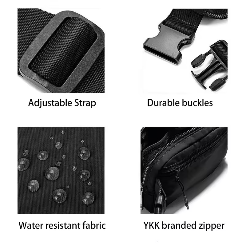 Wholesale new style sport fanny pack portable outdoor running chest bags for men gym travel chest shoulder bag