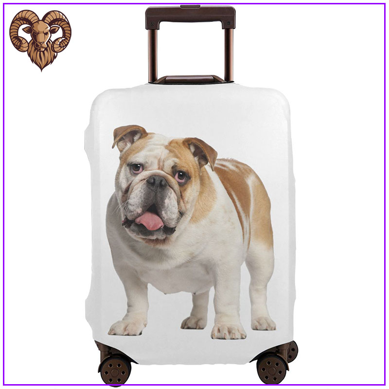 English French Bulldog travel accessories Protector Luggage Cover 28 inch cute kids luggage 2020 interesting new fashion DIY tag