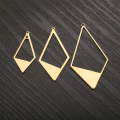 10pcs Brass Brass Hanging Earrings Charms Geometry Open Teardrop Resin Frame Charms Pendants Diy For Jewelry Making Accessories