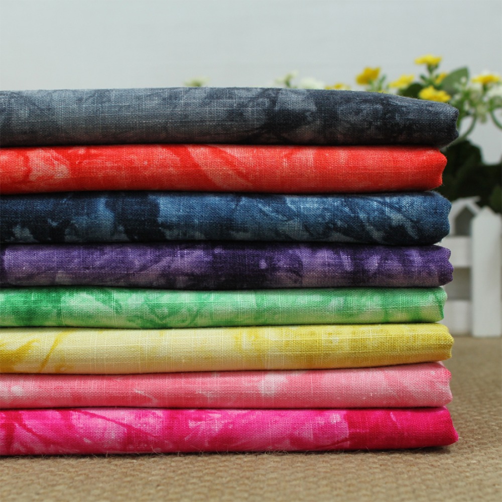 cotton linen tie dye tissue coat fabric women coat dress material
