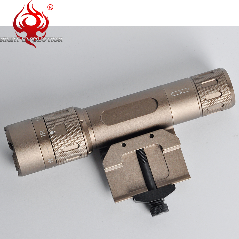 Night-Evolution Tactical Flashlight WMX200 Red IR Light Rifle Fold Mount Hunting Lamp Gun Weapons Light NE08036