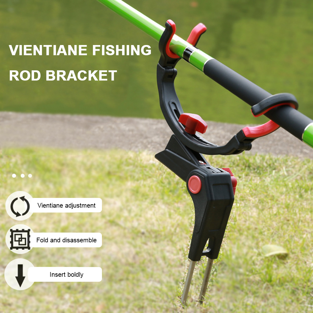 Universal Fishing Pole Holder 360 Degree Adjustable Foldable Bracket Sea Lake Fish Rod Fix Pole Rack Stand