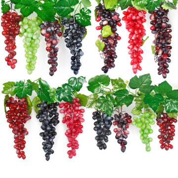 Hanging Artificial Grapes DIY Artificial Fruits Real Touch Plastic Fake Fruit for Home Garden Decoration Wedding Party Supplies