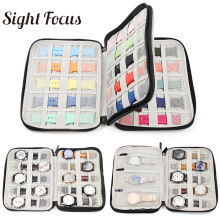 18 slots Travel Watch Organizer Watch Box Case Watch Holder Watchband Storage Case For Apple Watch band Strap Box Double Layer