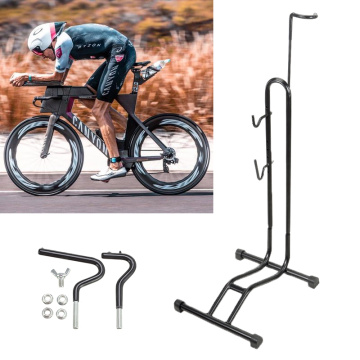 2021 Bike Rack Heavy L-type Bicycle Coated Steel Display Floor Rack Bike Repair Stand with Hook Bike Parking Holder Accessories