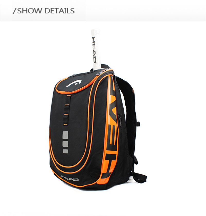 Multi-function Tennis Backpack Head Tennis Bag 2-3 Tennis Rackets Bag Badminton Package Tennis Racquet Backpack Raqueta Tenis PU