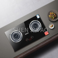 double-hole stove gas cooktops touch intelligent timing embedded household desktop cooker natural gas liquefied gas stove hot
