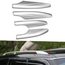 Silver Car Styling Roof Rack Cover Bar Rail End Replacement Shell Accessories 4pcs For Nissan Patrol Y62 2010 - 2015 2016 2017