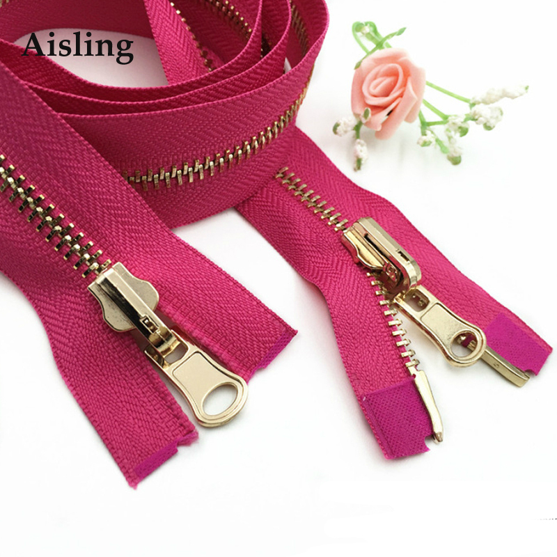 NEW Style 100cm Metal Zipper Open-end Double Pull Slider Rotate Zipper Head Tailor Zip DIY Coat Clothing Sewing Accessories D714