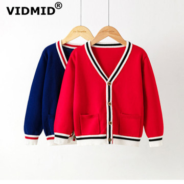 VIDMID baby boys Girls Cardigan Children's sweater coats Kids Sweaters Jackets Outwear boys Autumn cotton coats Clothes 7123 02