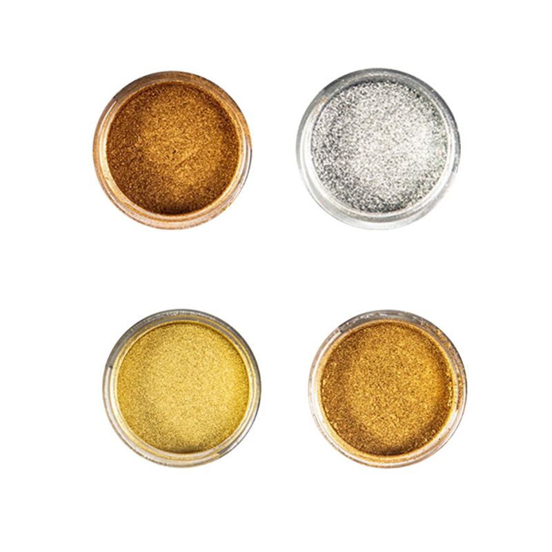 4 Colors Epoxy Resin Colorant Glitter Marble Metallic Pigment Mirror Metal Texture Pearl Powder Resin Dye Jewelry Making Tools