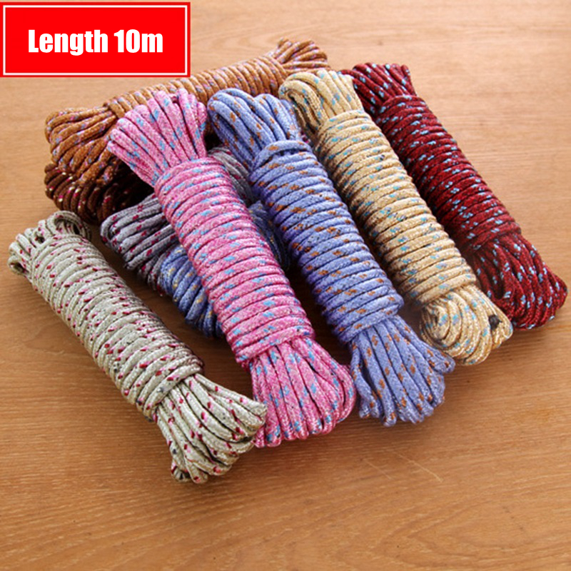 Length 10m Household Nylon Rope Indoor Outdoor Clothes Quilt For Drying Cord Sunshade Net Tarpaulin Rainproof Cloth Fixed Rope
