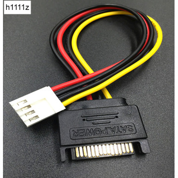 Cable SATA 15Pin Male to 4Pin Female FDD Floppy Adapter Hard Drive Power Cables Cord 20cm D Port Small 4pin to SATA Power Cable