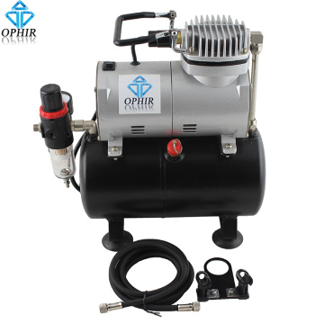 OPHIR Air Compressor with Air Tank for Model Hobby Body Painting Temporary Tattoo Air Compressor for Hobby 110V/220V AC090