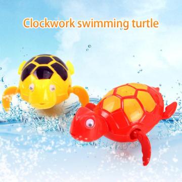 1PC Cute Cartoon Animal Baby Bath Toy Tortoise Pool Bathroom Tub Model Clockwork Toy Classic Fun Wind-up Swimming Beach Bath Toy