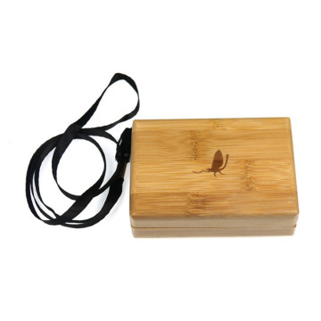 Double Layer Wooden Bamboo Fly Fishing Lure Swivels Bait Storing Box Fishing Tackle Box Hook Storage Case