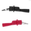 2pcs New Insulated MultiMeter Test Lead Meter Alligator Clip Crocodile Clamp Probe Red + Black For Test Tool Accessory L29K