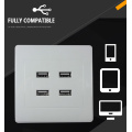 4 Port USB Wall Charger Plate Coupler Outlet Power Socket Plug Panel DC 5V Plug Socket Power Outlets Charging Adapter TXTB1