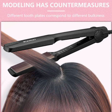 Kemei Electric Hair Curler Professional Straightener Iron Household Curling Irons Thermostatic Heating Splint Styling Tools