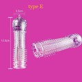 5pcs Ribbed Reusable Condom G spot Clit Stimulator Penis Sleeve Delay Contraception Cock Ring Penis Extender Sex Toys for Men